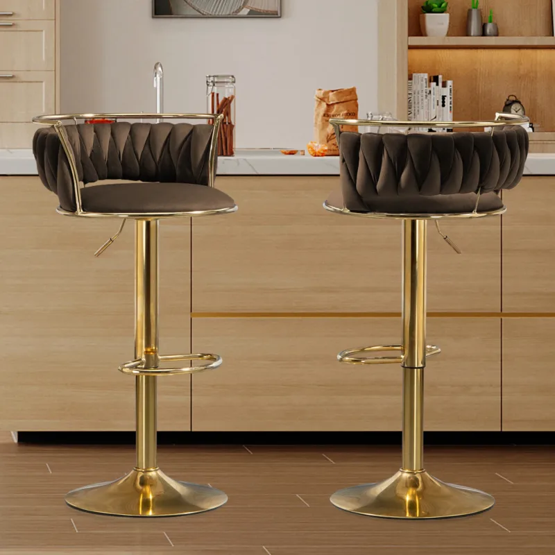 Letizia Swivel Upholstered Counter Stool (Set of 2) - Image 5