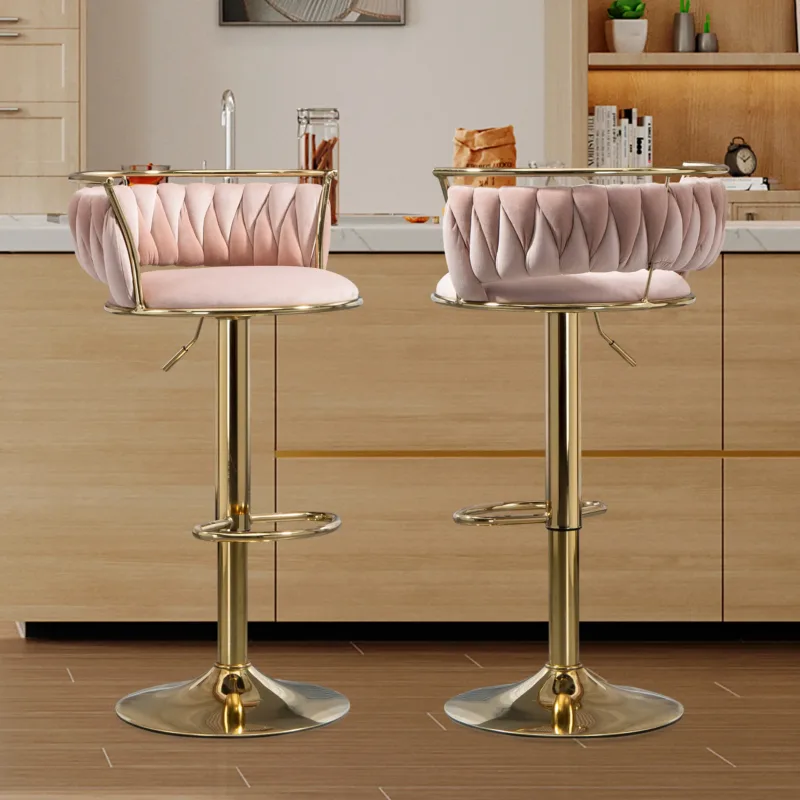 Letizia Swivel Upholstered Counter Stool (Set of 2) - Image 11