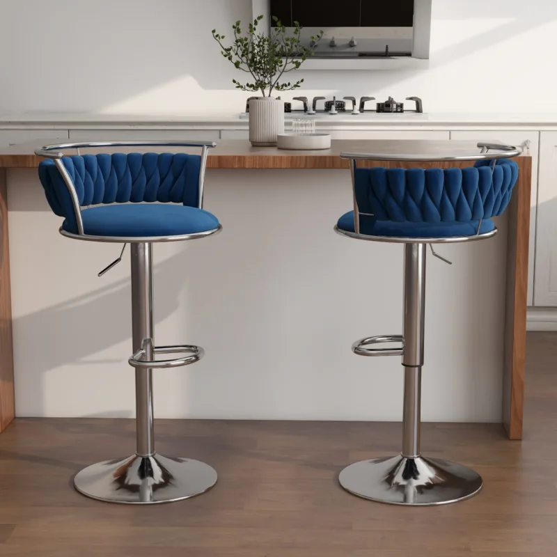 Letizia Swivel Upholstered Counter Stool (Set of 2) - Image 20