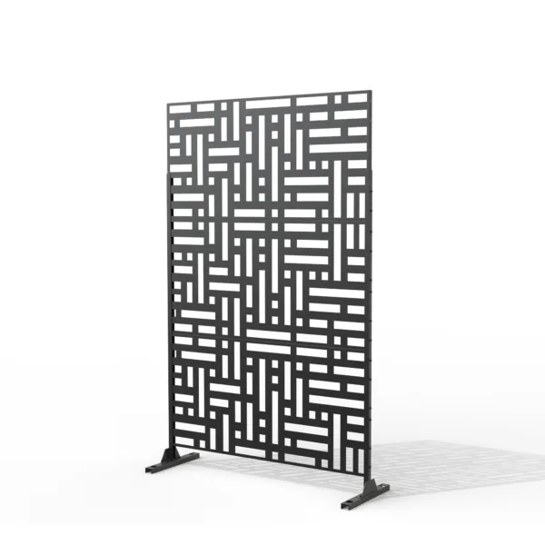 4 ft. W Stanaford Metal Privacy Screen Privacy Panel with Pattern