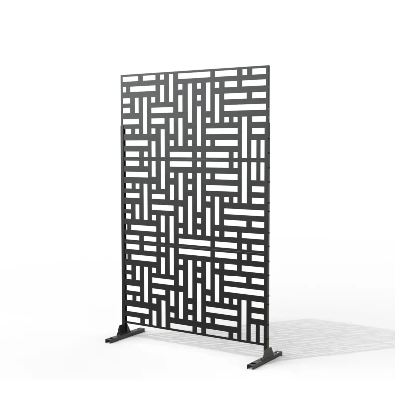 4 ft. W Stanaford Metal Privacy Screen Privacy Panel with Pattern