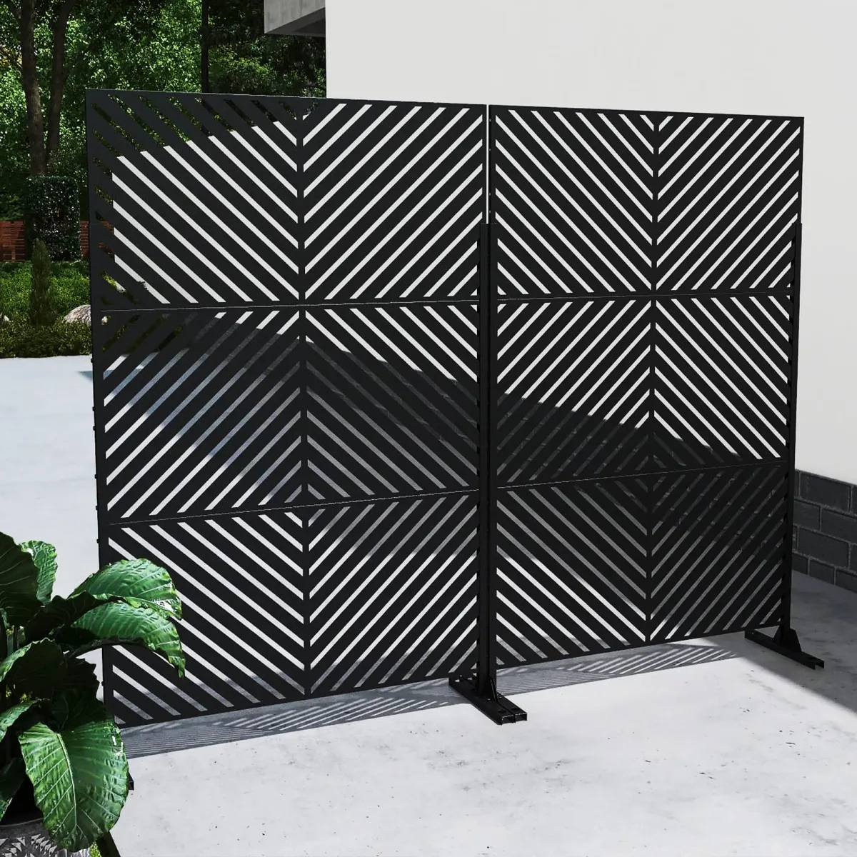 6.3 ft. H x 4 ft. Outdoor Metal Privacy Screen - Image 3