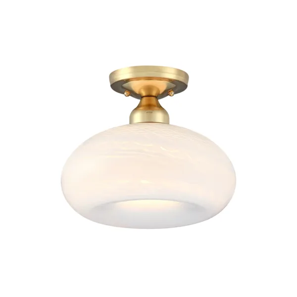 Deontre Glass Semi Flush Mount