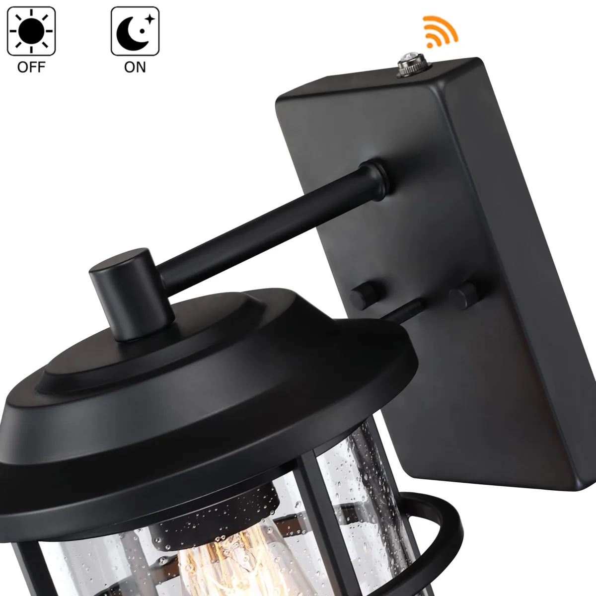 Schlesinger 1-Light Metal Wall Light With Dusk to Dawn - Image 5