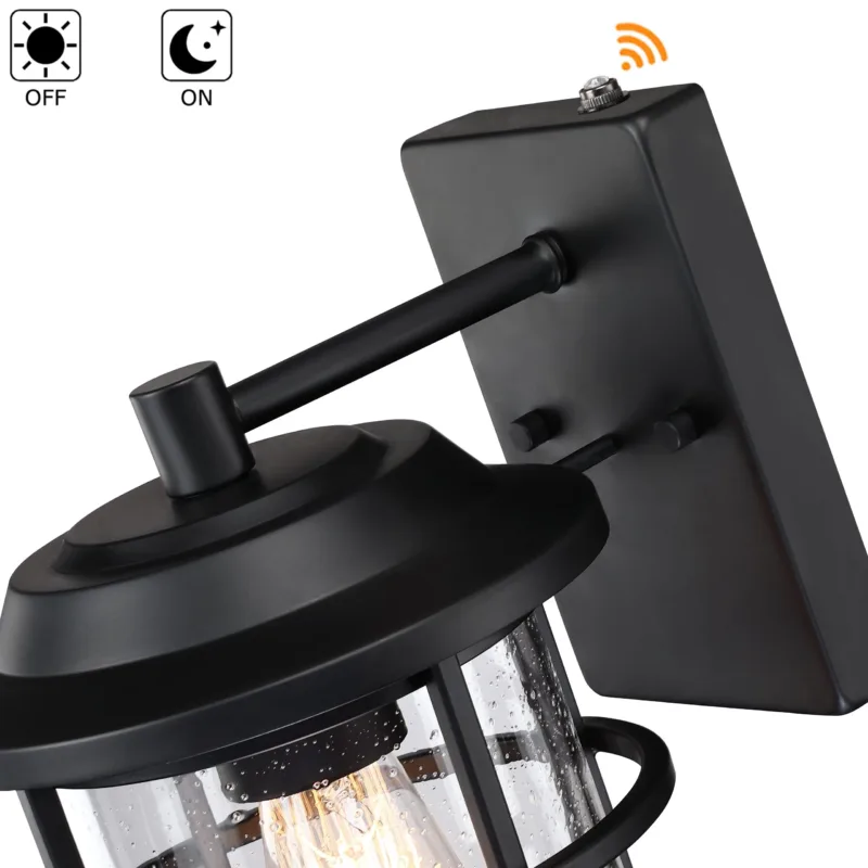 Schlesinger 1-Light Metal Wall Light With Dusk to Dawn - Image 5