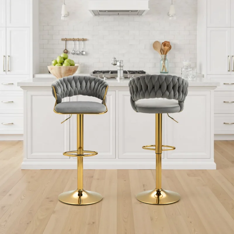 Donte Swivel Upholstered Adjustable Height Counter Stool