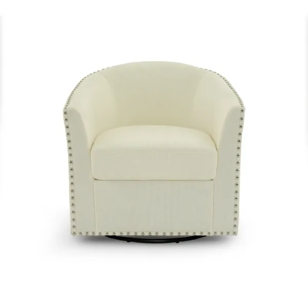 Yamber Upholstered Swivel Barrel Chair