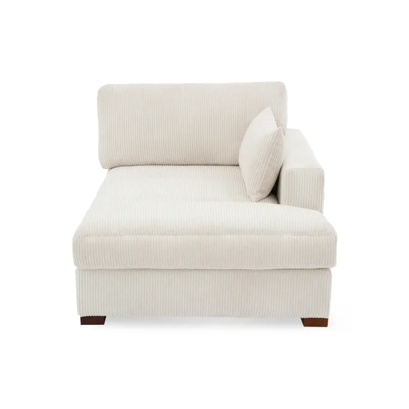 Sondera 41.3" Left Arm Facing Corduroy Chaise Lounge