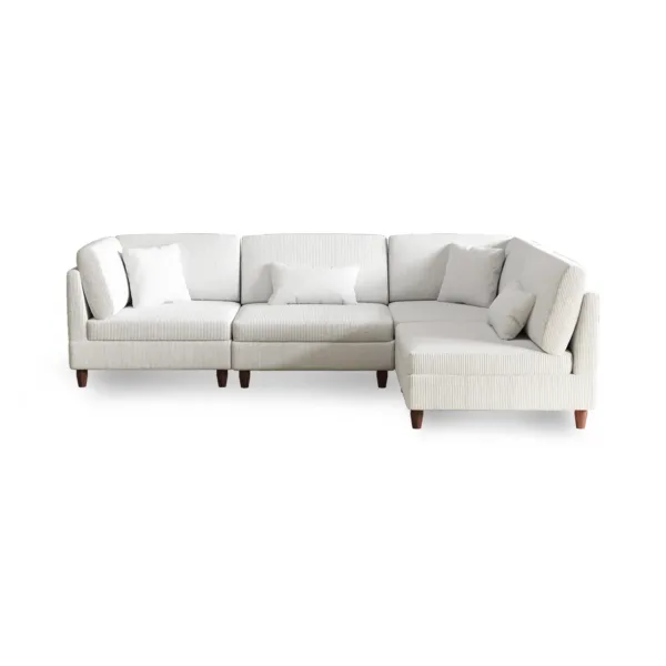 Michelyn 4 - Piece Corduroy Sectional