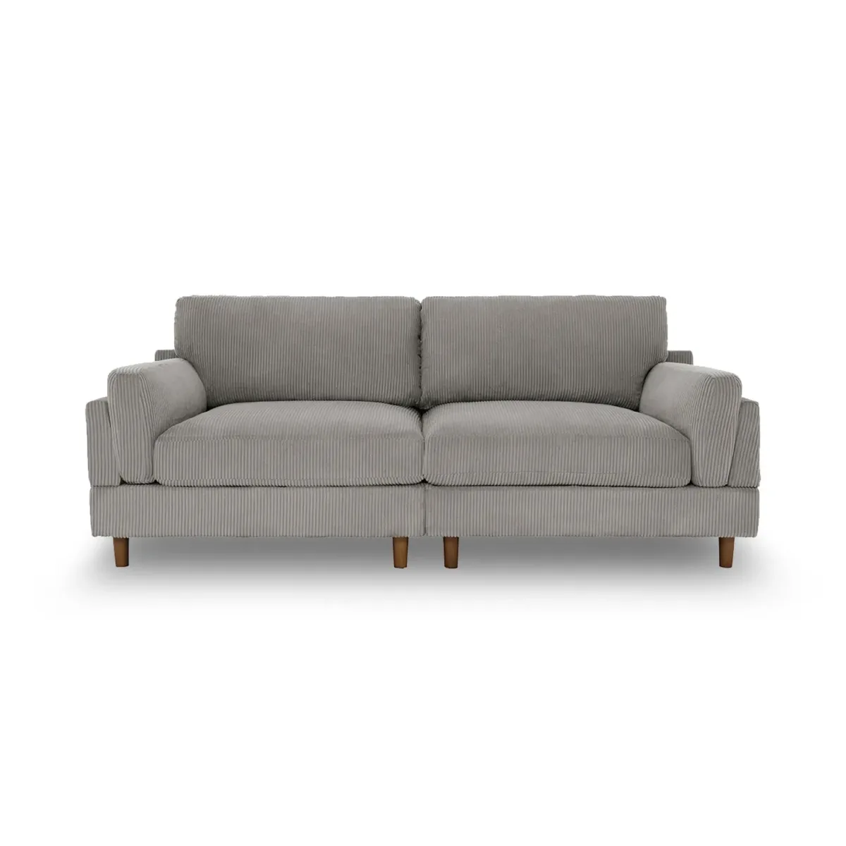 Vorleigh 90.3" Modular Corduroy Sofa with Tall Legs - Image 1
