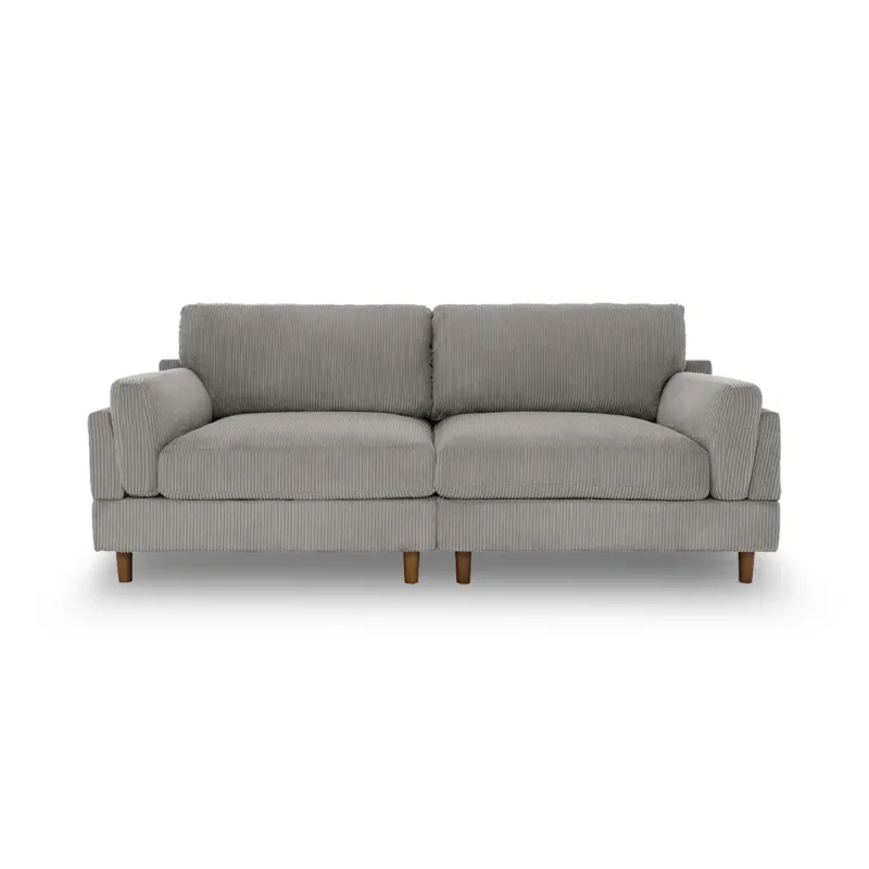 Vorleigh 90.3" Modular Corduroy Sofa with Tall Legs