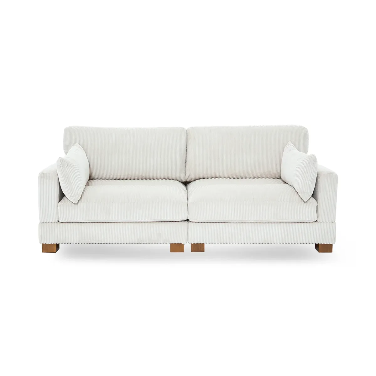 Auralyn 85.8" Modular Corduroy Sofa with Pillows - Image 1