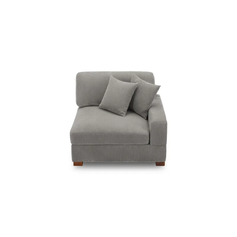 Phydra Left Arm Facing Modular Corduroy Accent Chair