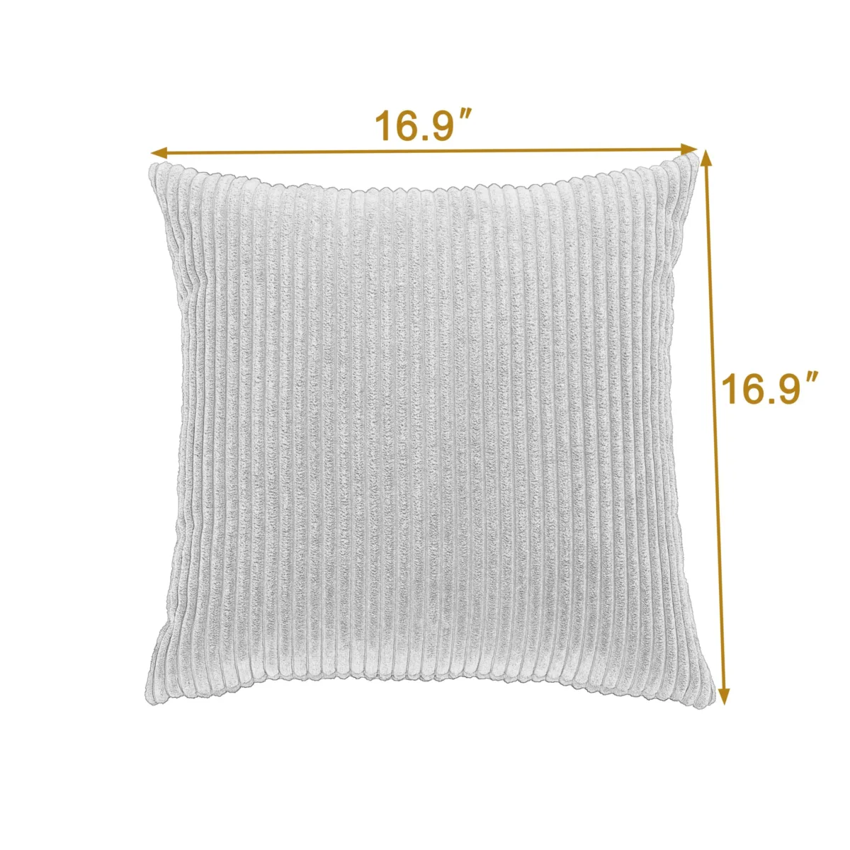 Striped Corduroy Throw Pillow For Couch (Set of 2) - Image 2