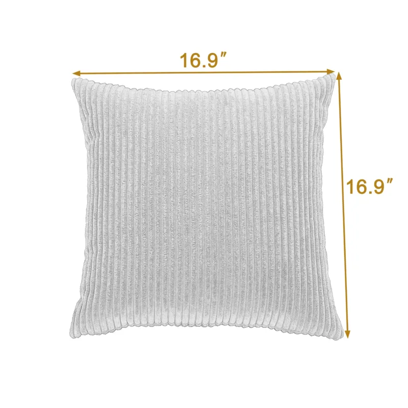 Striped Corduroy Throw Pillow For Couch (Set of 2) - Image 2