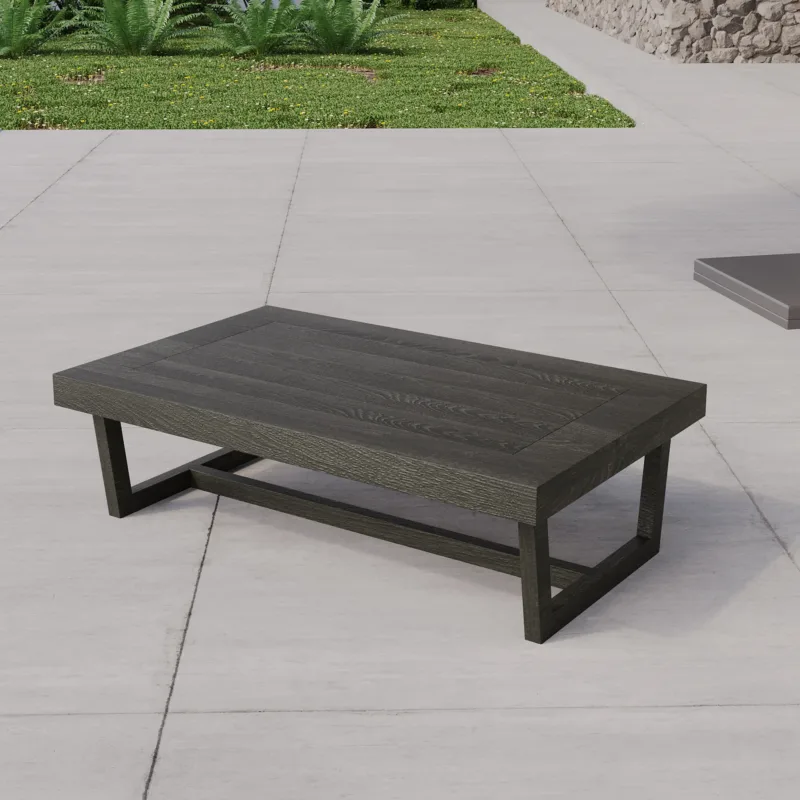 Elysian Solid Wood Outdoor Square Coffee Table - Image 2