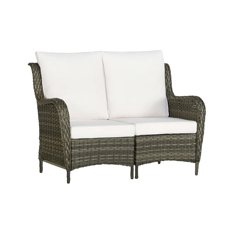 Roven Wicker Outdoor Modular Armchairs Loveseat