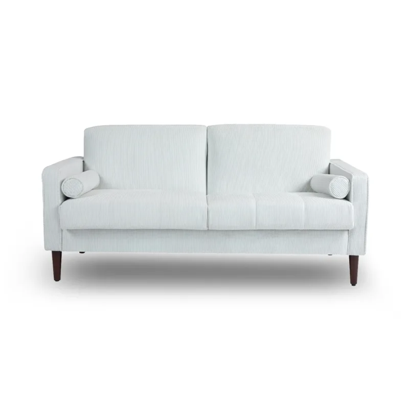 Tavian 61.8" Tufted Corduroy Loveseat with Pillows Set of 2
