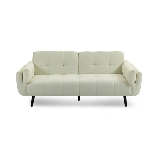 Brann 74.9" Flared Arm Convertible Sleeper Sofa