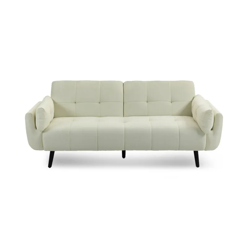 Brann 74.9" Flared Arm Convertible Sleeper Sofa