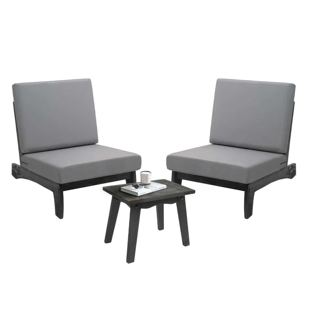 Elysian 3-Piece Lounge Chair Set with Side Table - Image 6