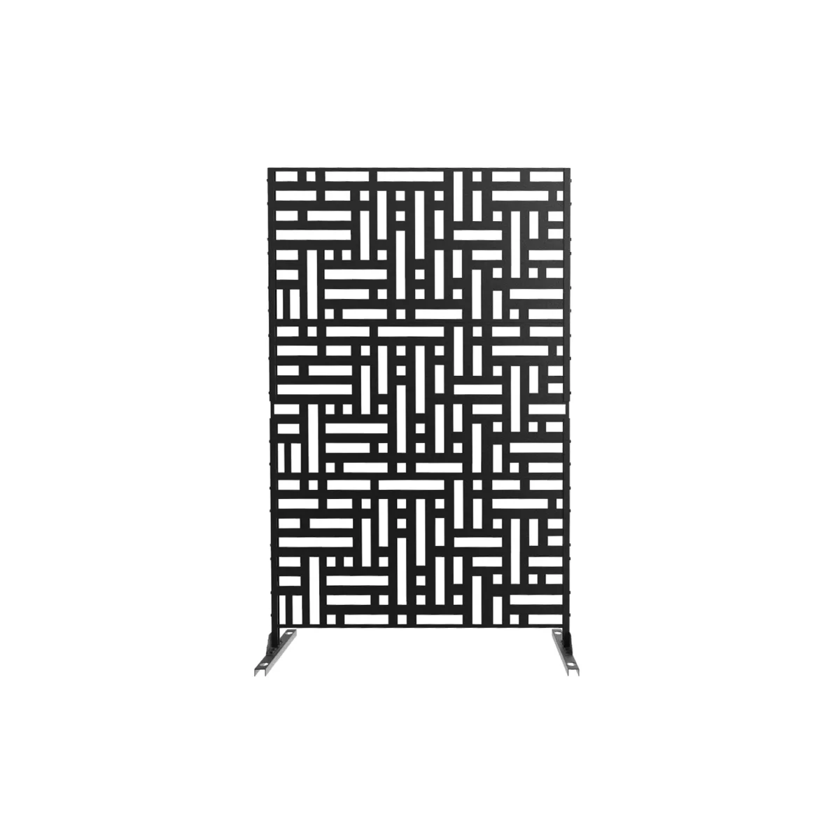 4 ft. W Stanaford Metal Privacy Screen Privacy Panel with Pattern - Image 1