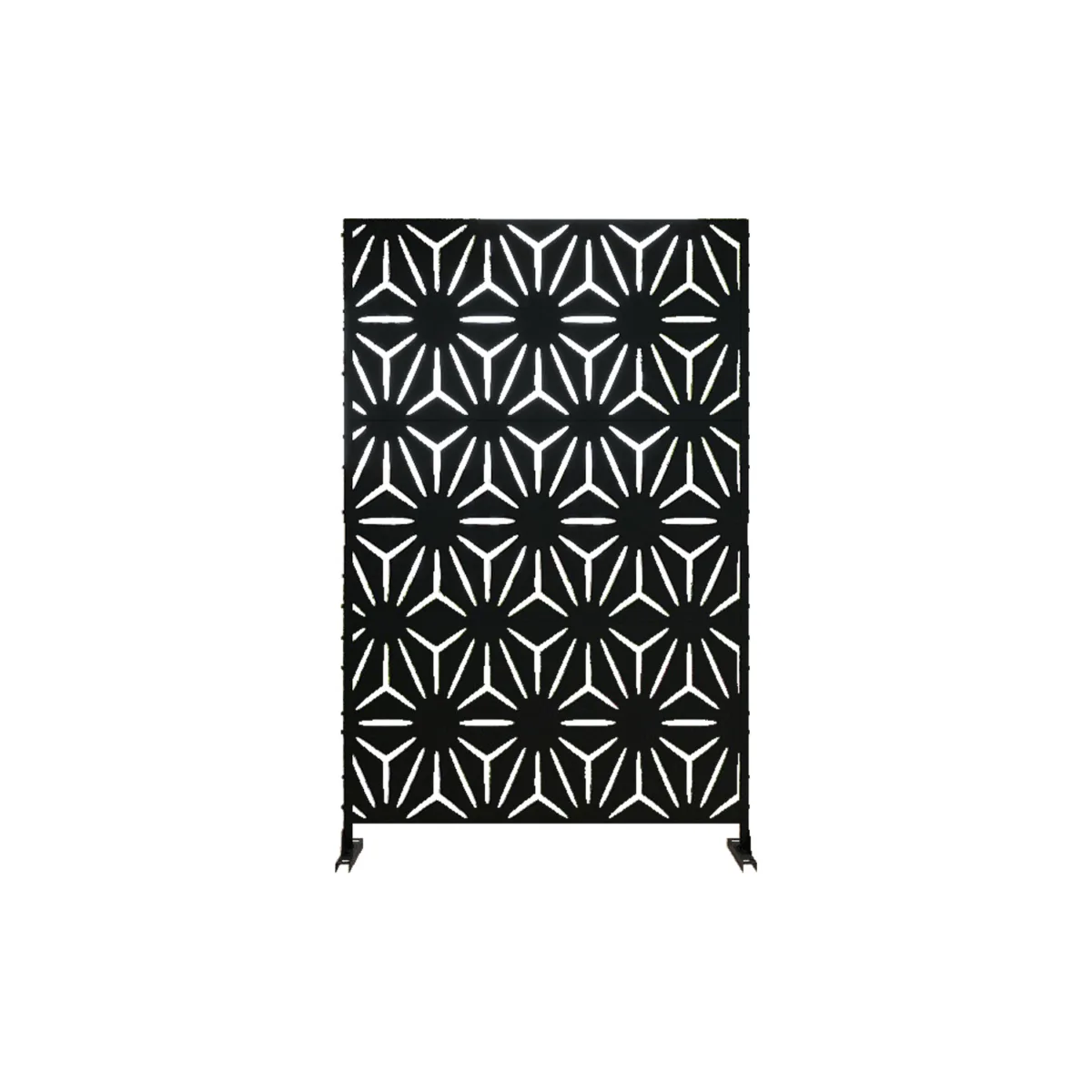 4 ft. W Stanaford Metal Privacy Screen Privacy Panel with Pattern - Image 1
