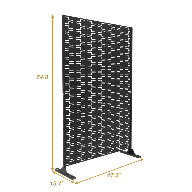 6 ft. H x 4 ft. W Outdoor Stanaford Metal Privacy Screen - Image 4