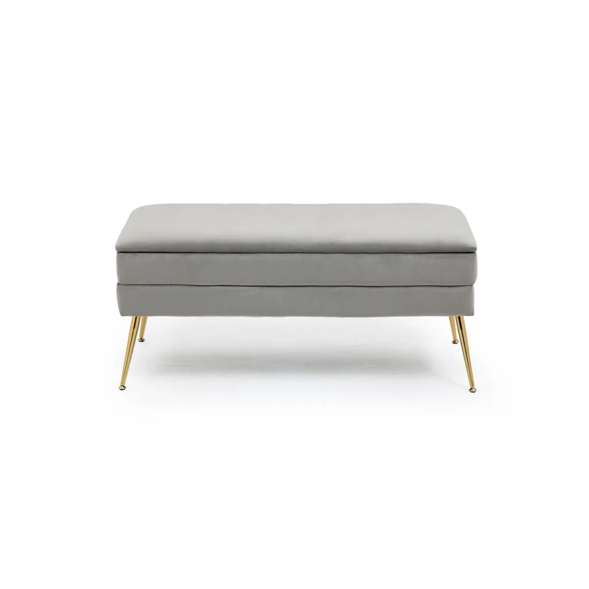 Jakailyn Velvet Upholstered Storage Bench - Image 1