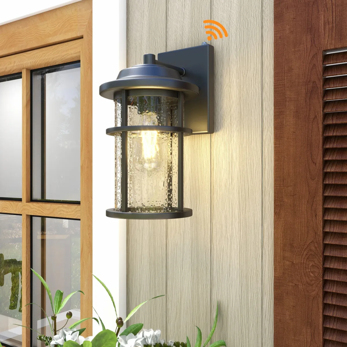 Schlesinger 1-Light Metal Wall Light With Dusk to Dawn - Image 3