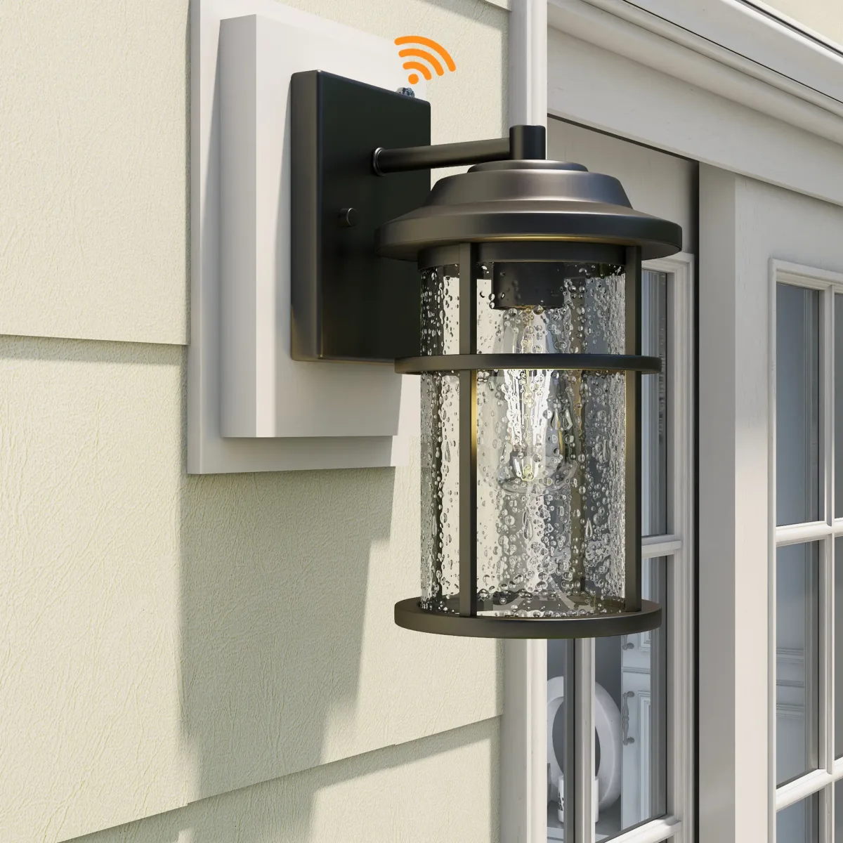 Schlesinger 1-Light Metal Wall Light With Dusk to Dawn - Image 4