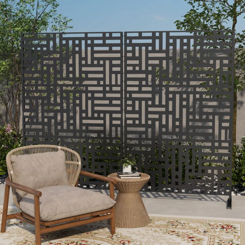 76'' x 47.2'' Privacy Metal Screen Fence Panel - Image 4