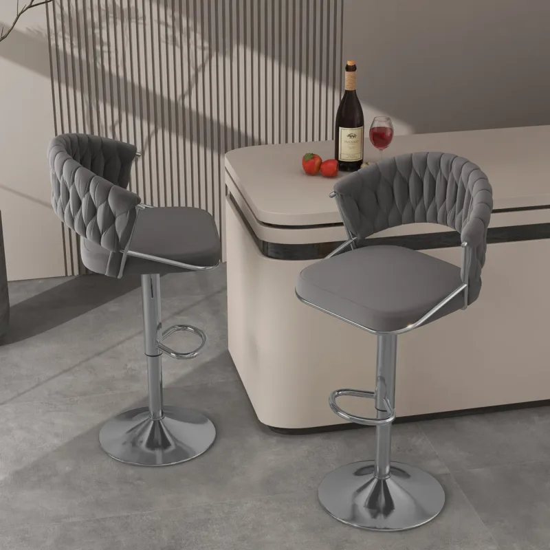 Donte Swivel Upholstered Adjustable Height Counter Stool - Image 9