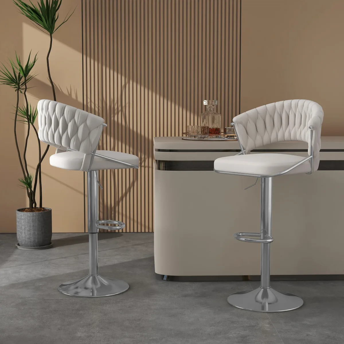 Donte Swivel Upholstered Adjustable Height Counter Stool - Image 10