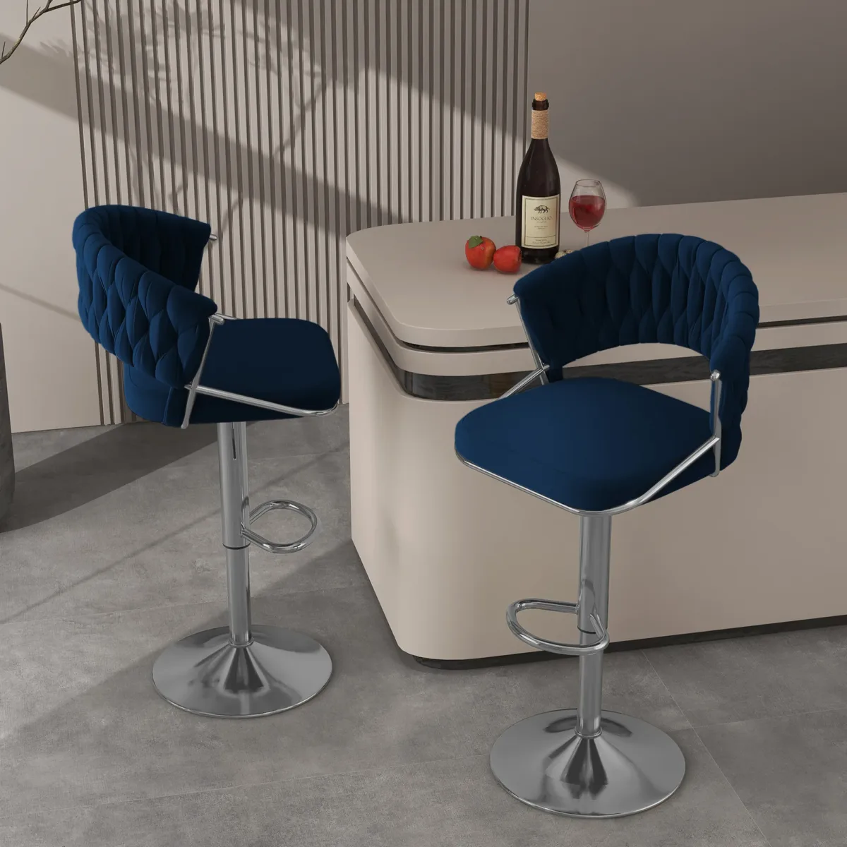 Donte Swivel Upholstered Adjustable Height Counter Stool - Image 11