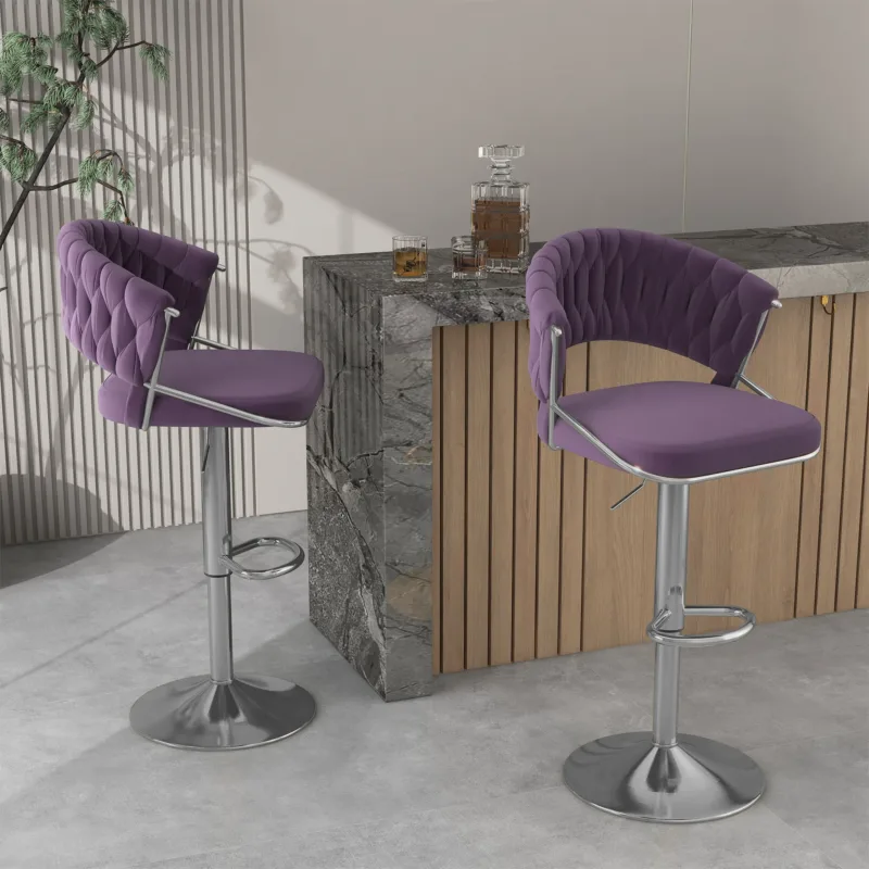 Donte Swivel Upholstered Adjustable Height Counter Stool - Image 12