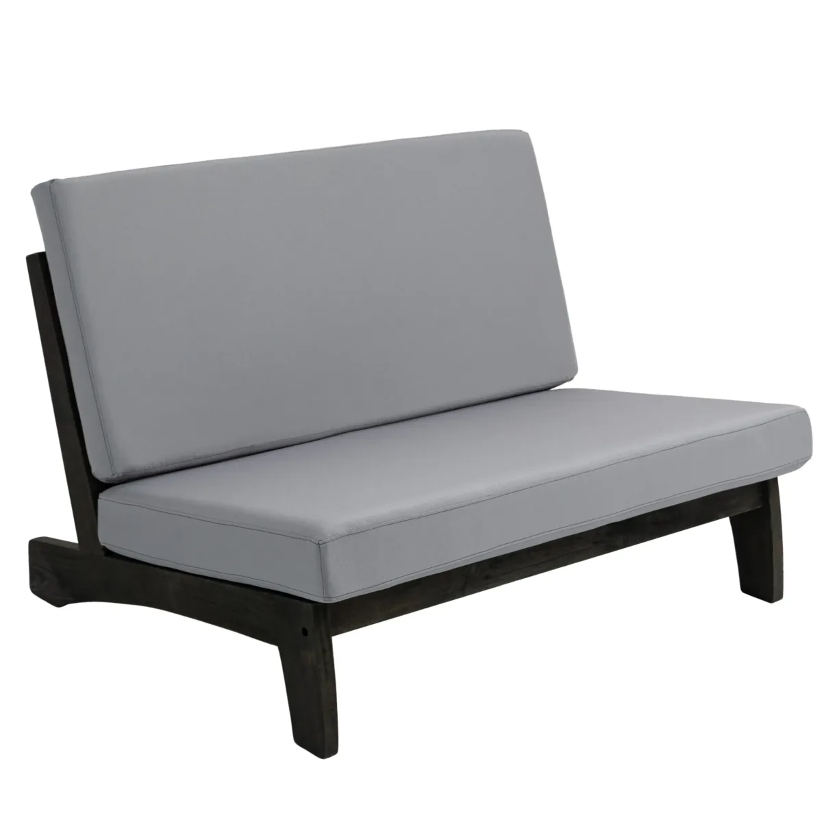 Elysian Modern Wooden Outdoor Armless Loveseat - Image 6