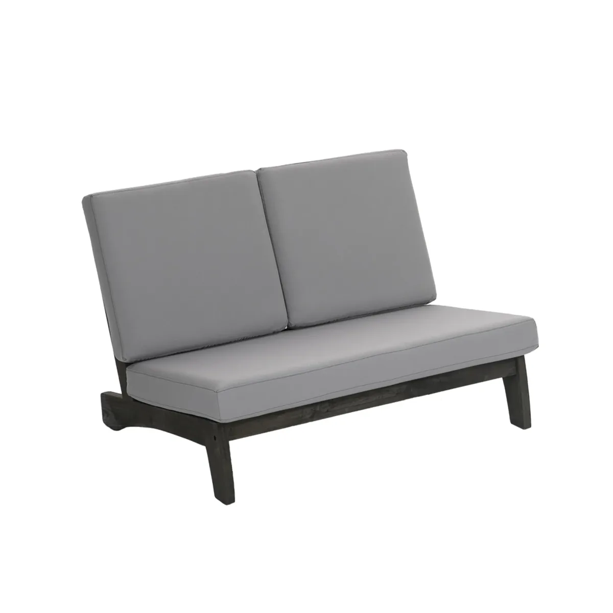 Elysian Split-Back Wooden Outdoor Armless Loveseat - Image 6