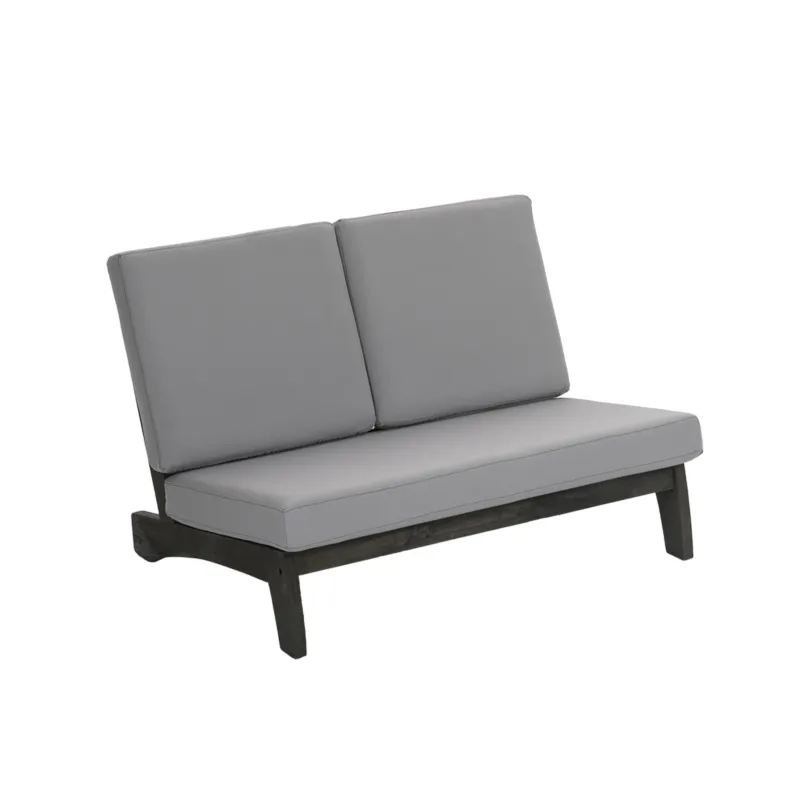Elysian Split-Back Wooden Outdoor Armless Loveseat - Image 6