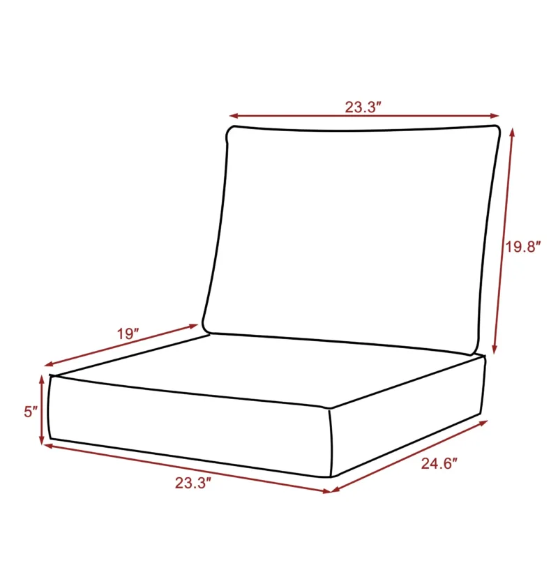 Jakailyn Outdoor 4.9'' Seat / Back Cushion - Image 2
