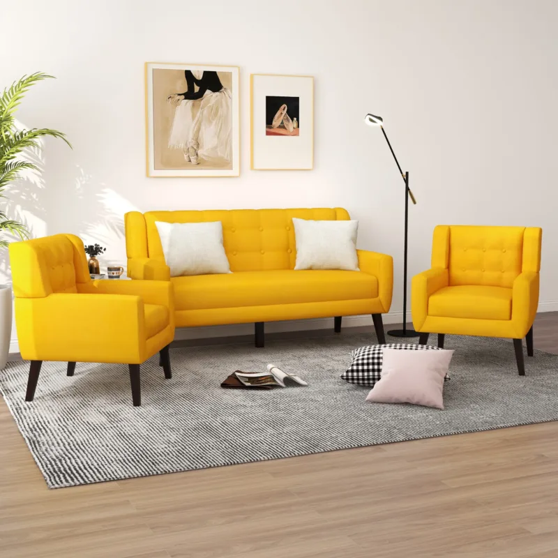 Marven 63" Button Tufted Upholstered Loveseat - Image 3