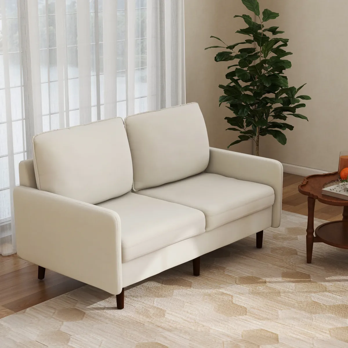 Lioran 56.9" Modern Velvet Loveseat - Image 2