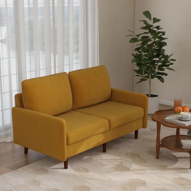 Lioran 56.9" Modern Velvet Loveseat - Image 4