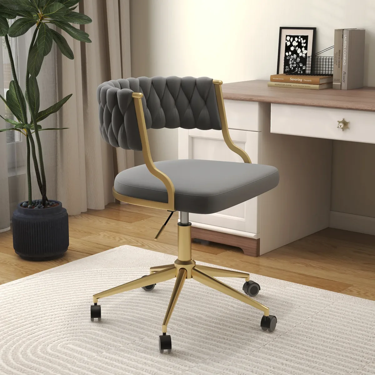 Christal Velvet Task Chair - Image 3