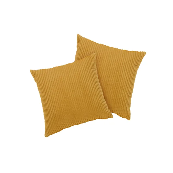 Striped Corduroy Throw Pillow For Couch (Set of 2)
