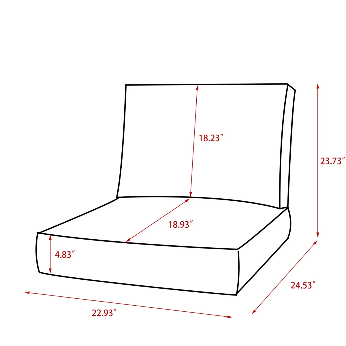 Jakailyn Outdoor 4.8'' Seat / Back Cushion - Image 2