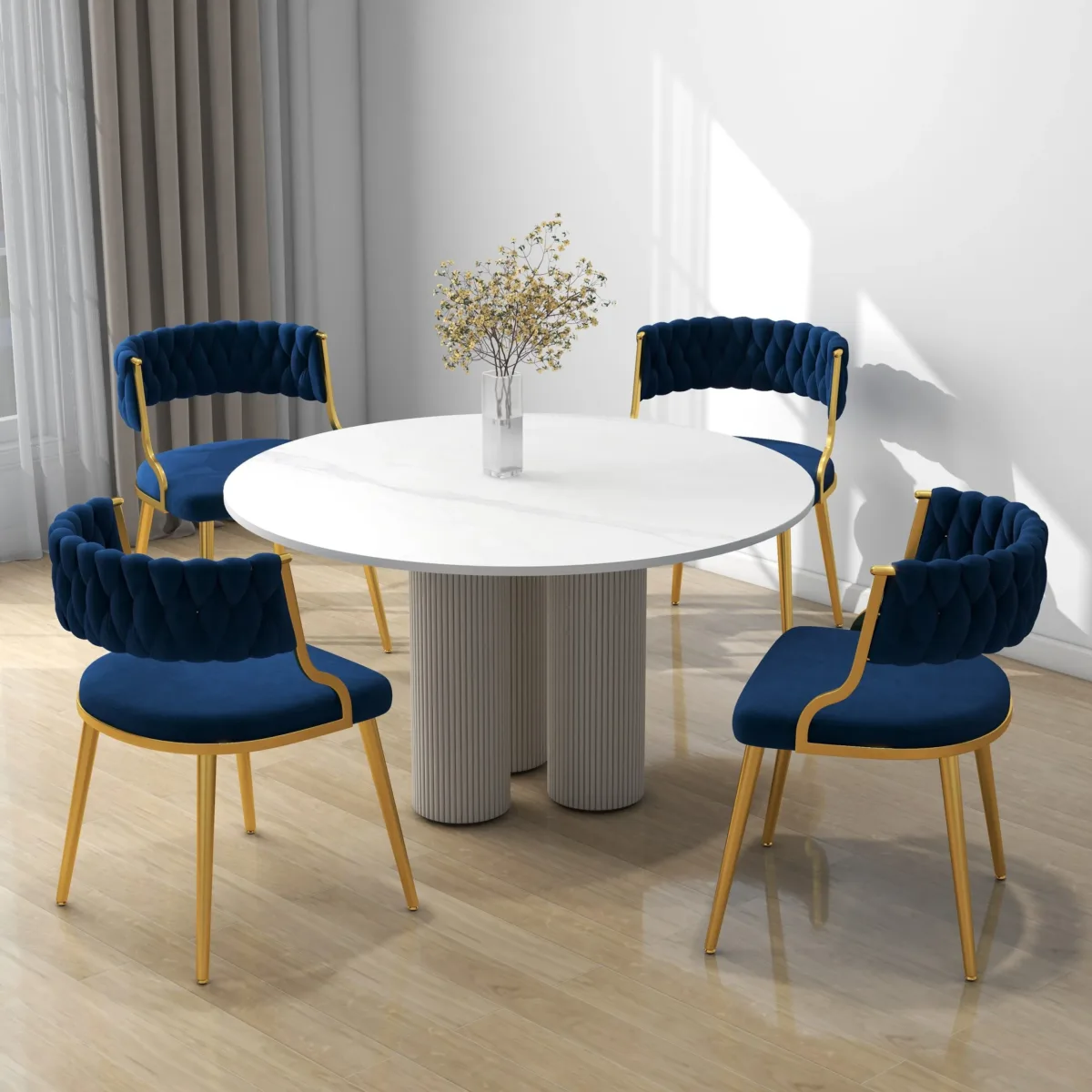 Ginko Tufted Velvet Dining Chair (Set of 4) - Image 2