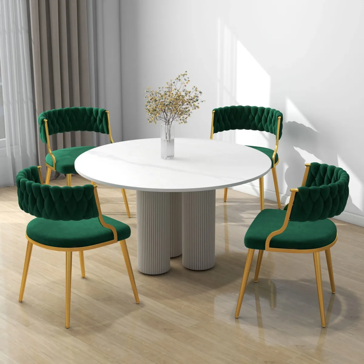 Ginko Tufted Velvet Dining Chair (Set of 4) - Image 6