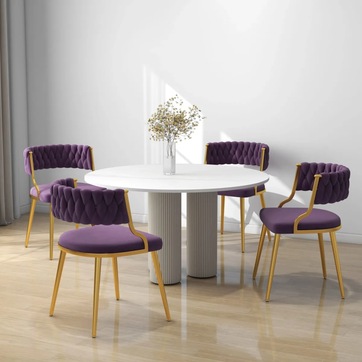 Ginko Tufted Velvet Dining Chair (Set of 4) - Image 3