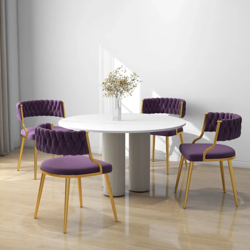 Ginko Tufted Velvet Dining Chair (Set of 4) - Image 3
